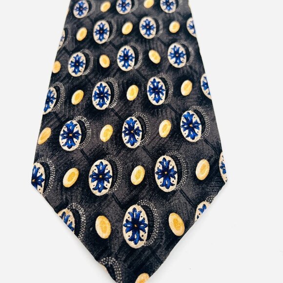 Robert Talbott Best of Class Nordstrom 100% Silk Gray Blue Crosses - Picture 2 of 6